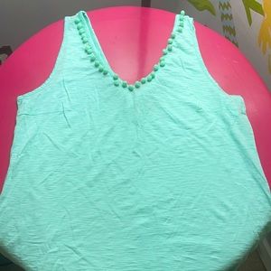 Lilly Pulitzer Pom Pom V-Neck Tank (XL)